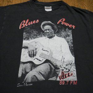 90s Vintage Son House Blues Power Musician Artist Single Stitch Rare Shirt Large